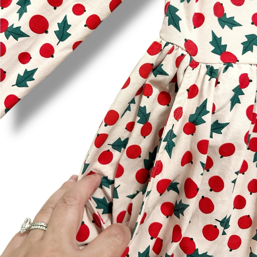 Hanna Andersson | Holiday Skater Dress With Pockets (8) ♥️🌲 - Picture 2 of 7